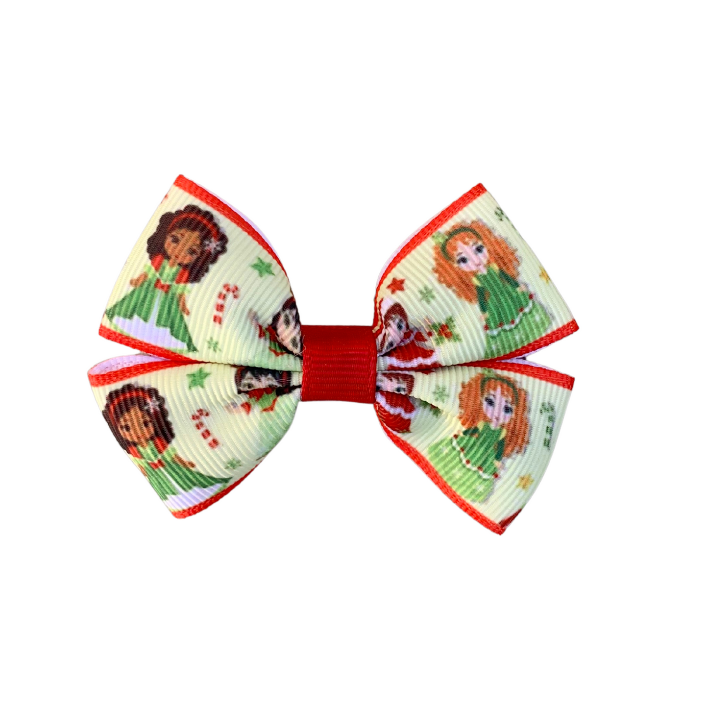 Christmas Princesses Double Bow Hair Clip