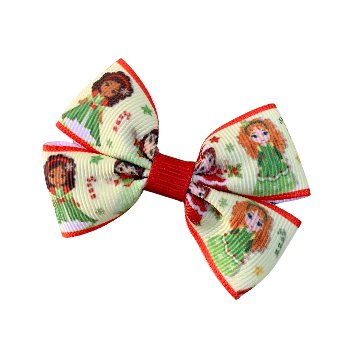 Christmas Princesses Double Bow Hair Clip