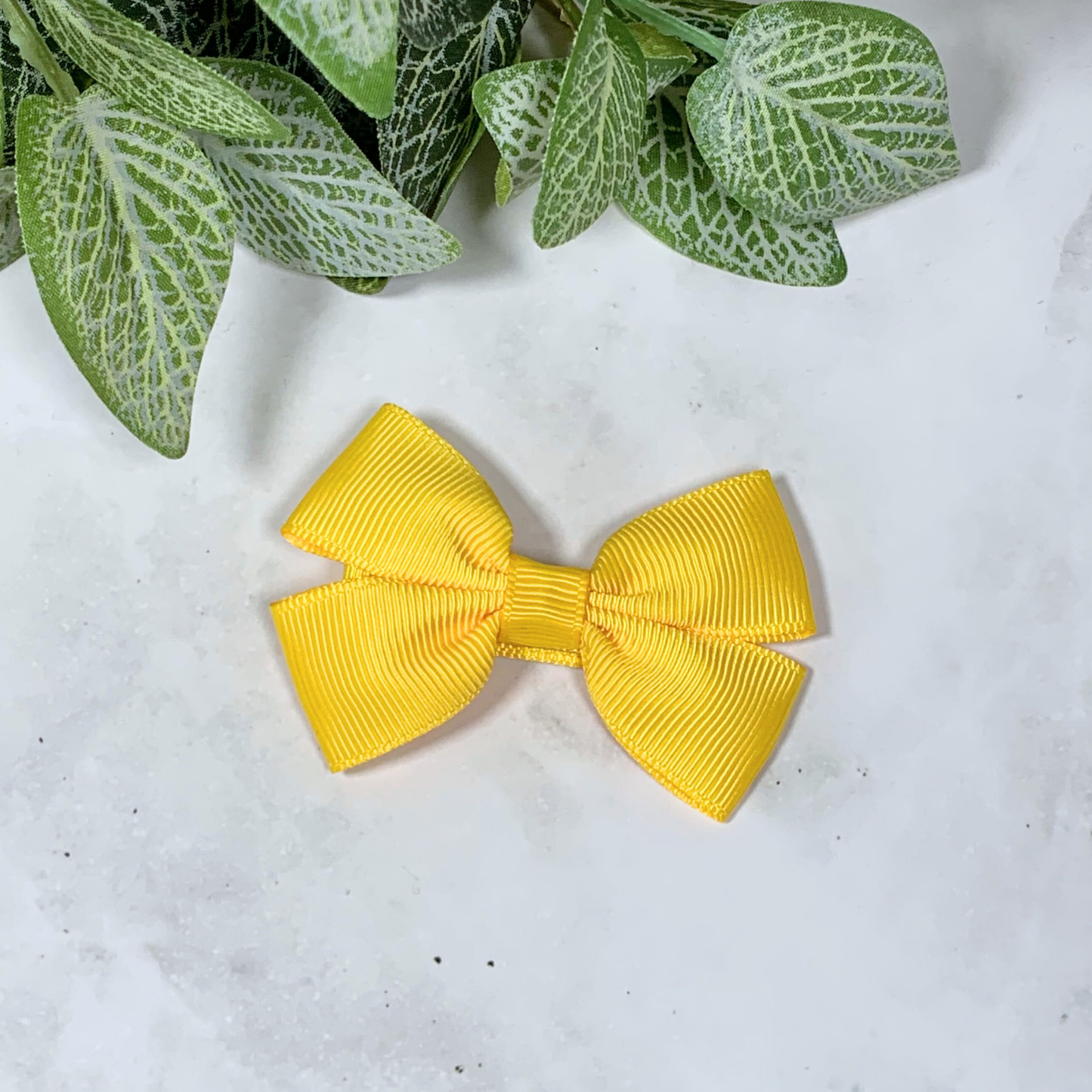 Yellow Small Bow Hair Clip