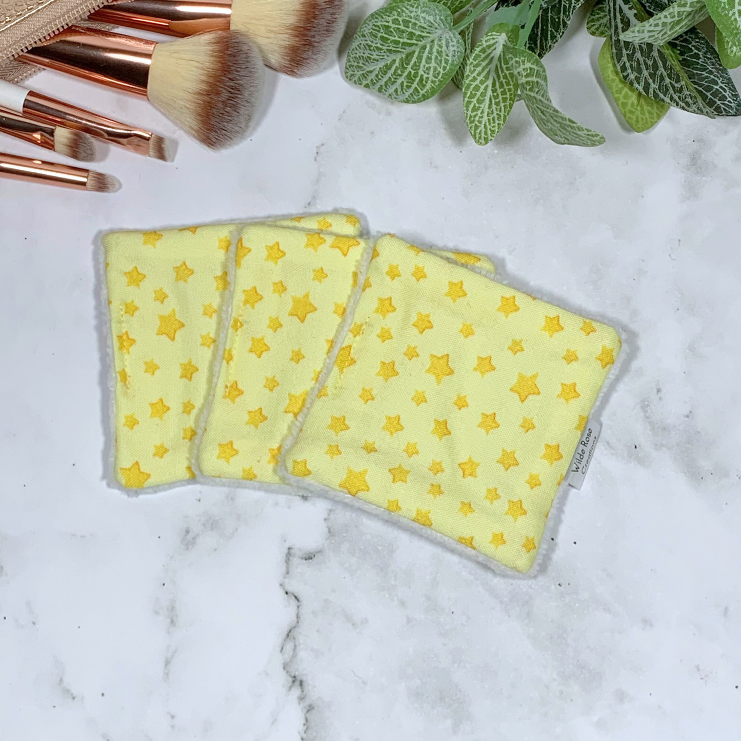 Yellow Stars Makeup Wipes 3pk