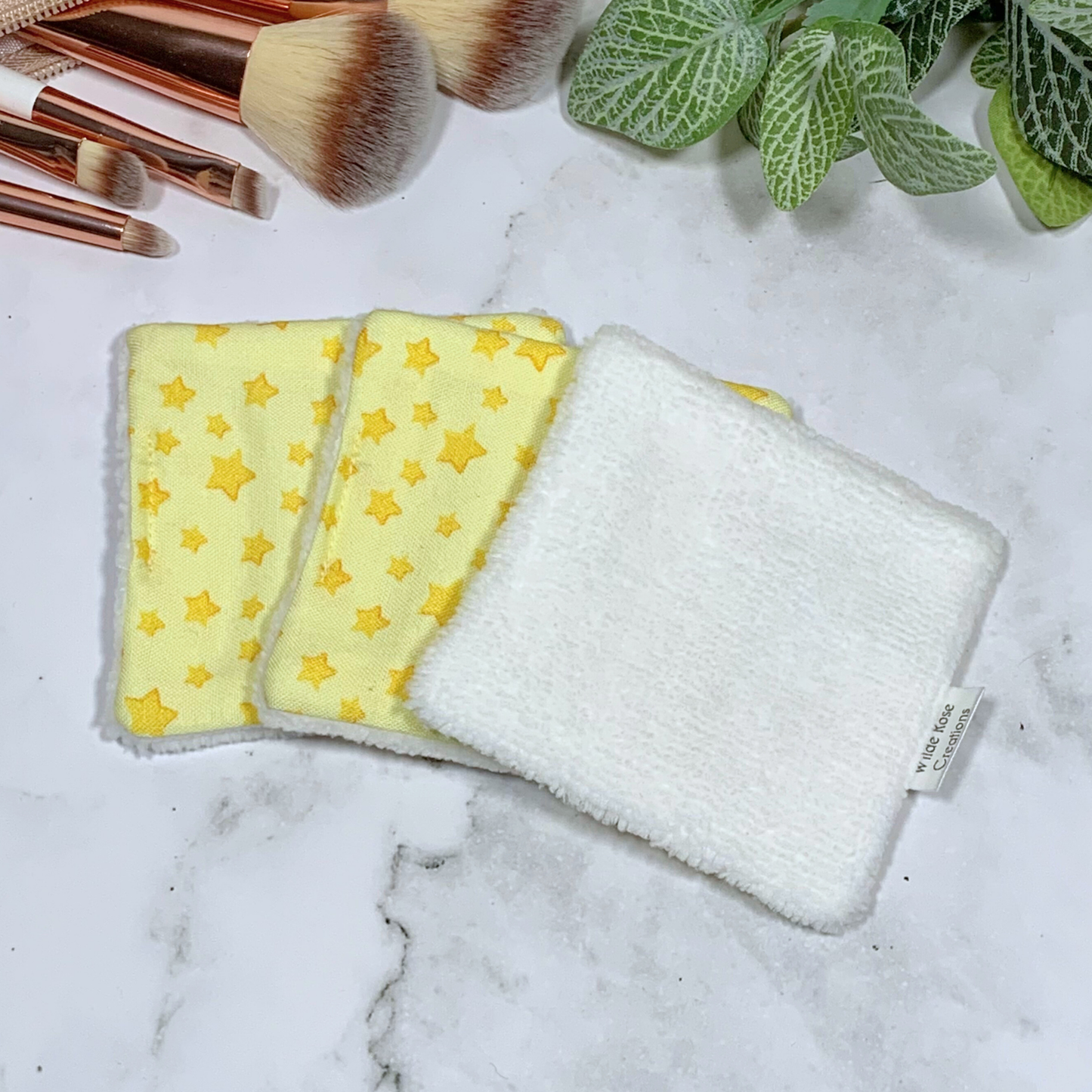 Yellow Stars Makeup Wipes 3pk