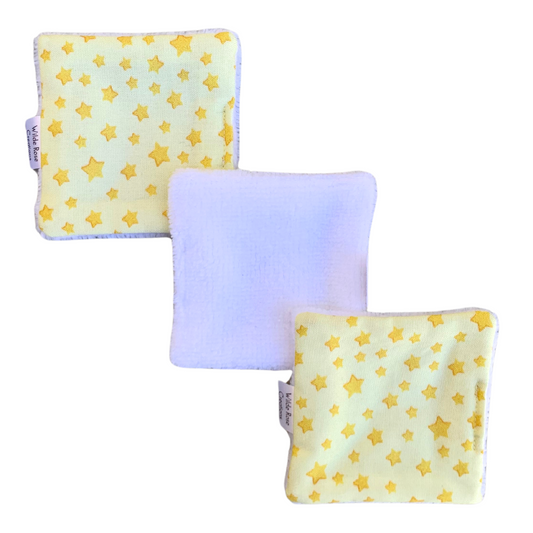 Yellow Stars Makeup Wipes - 3pk